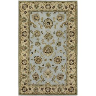 Castello Tudor/ Sky Blue Area Rug (36 X 56) (Sky blueSecondary colors Black, creme, latte and mossPattern FloralTip We recommend the use of a non skid pad to keep the rug in place on smooth surfaces.All rug sizes are approximate. Due to the difference 