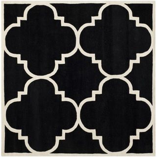 Safavieh Handmade Moroccan Chatham Black Wool Rug (89 Square)