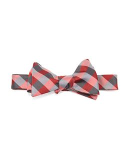 Plaid Bow Tie, Red