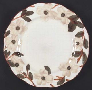 Stangl Colonial Dogwood Dinner Plate, Fine China Dinnerware   Tan Dogwoods,Green