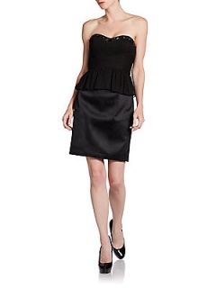 Embellished Strapless Dress   Black