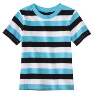 Circo Infant Toddler Boys Short Sleeve Stripe Tee   Aqua 2T