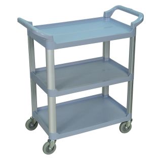 Luxor 3 Shelf Serving Cart   33 1/2Wx16 3/4D Shelves   Gray   Gray  (SC12 G)
