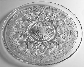 Imperial Glass Ohio Cape Cod Clear (#1602 + #160) Torte Plate   Clear, Stem #160