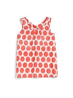 DKNY Toddlers & Little Girls Poplin Dot Tank Top   Neon Peach