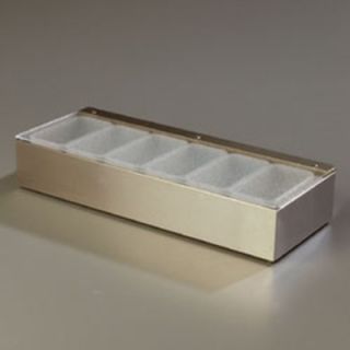 Carlisle Condiment Dispenser Caddy   (6)Pint Compartments, Countertop, Acrylic/Stainless