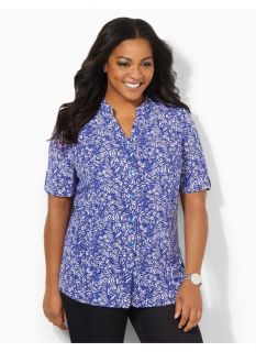 Catherines Plus Size Touchstone Blouse   Womens Size 0X, Surf The Web