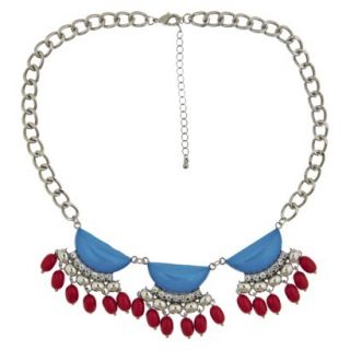Womens Statement Necklace   Silver/Blue