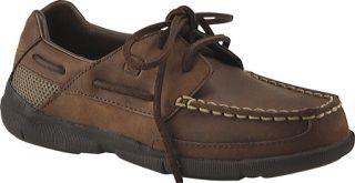 Boys Sperry Top Sider Charter   Dark Brown Leather Casual Shoes