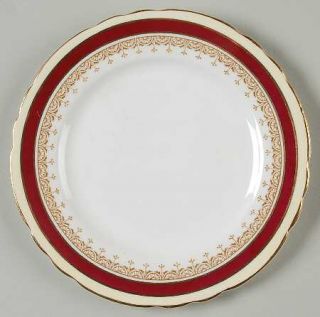 John Aynsley Wendover Maroon Bread & Butter Plate, Fine China Dinnerware   Maroo