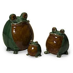 Ceramic Three Hippity hoppity Frogs