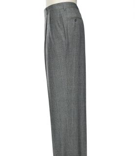 Executive Patterned Wool Pleated Trousers JoS. A. Bank