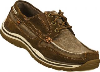 Mens Skechers Relaxed Fit Expected Pristine   Cocoa Moc Toe Shoes