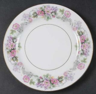 Noritake Roselane Salad Plate, Fine China Dinnerware   Pink, Purple, White Flora