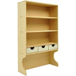 Beyond The Page Mdf Upright Shelves With 3 Drawers 20.5x12.5x4.25 (525x320x110mm)