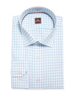 Long Sleeve Checked Poplin Shirt, Saltwater