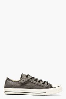 Converse By John Varvatos Grey Low Top Canvas Distressed Jv Chuck Taylor Sneakers