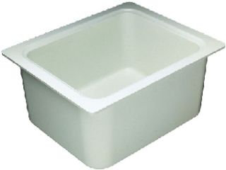 San Jamar 1/2 Size Refrigerant Filled Food Pan, 6 in Deep, White