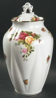 Royal Albert Old Country Roses Chelsea Vase with Lid, Fine China Dinnerware   Mo