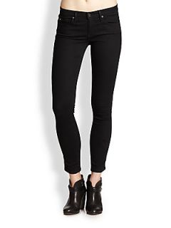 AG Adriano Goldschmied The Remi Skinny Ankle Jeans   Black Stud Tuxedo