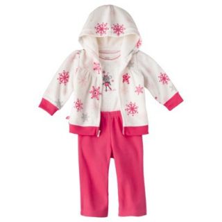 Just One You made by Carters Infant Girls 3 Piece Cardigan Set   White/Pink NB
