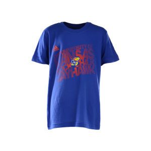 Kansas Jayhawks adidas NCAA Youth Linear Tide T Shirt