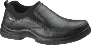 Mens Hush Puppies Energy   Black Leather Slip on Shoes