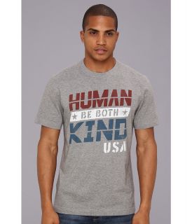 Life is good Human Kind USA Tee Mens T Shirt (Gray)