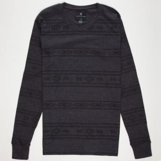 Tribal Print Mens Thermal Charcoal In Sizes Xx Large, X Large, Mediu