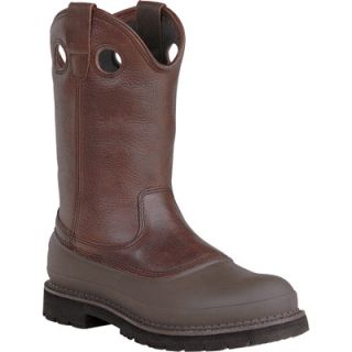Georgia 11in. Muddog Pull On Steel Toe Comfort Core Work Boot   Brown, Size 11