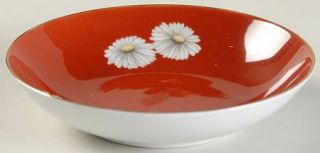 Noritake N14 Fruit/Dessert (Sauce) Bowl, Fine China Dinnerware   All Red With Wh
