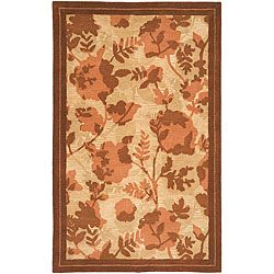 Hand tufted Brown Contemporary Passion Wool Floral Rug (26 X 8) (RedPattern FloralMeasures 0.625 inch thickTip We recommend the use of a non skid pad to keep the rug in place on smooth surfaces.All rug sizes are approximate. Due to the difference of mon