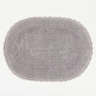 Gray Oval Crochet Bath Mat   World Market