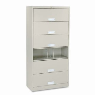 HON 600 Series 6 Drawer Legal Vertical File 626CL Finish Putty