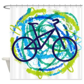  Bicycle Cycling Living Green Shower Curtain  Use code FREECART at Checkout