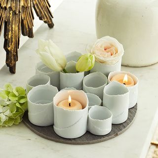 14 piece Ceramic Port Candleholder Set