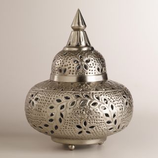 Small Moroccan Punched Metal Lamp   World Market