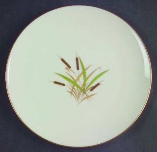 Lenox China Cattail (Coupe Shape) Luncheon Plate, Fine China Dinnerware   Brown
