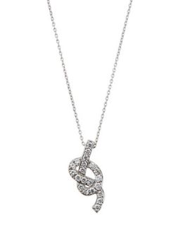 Diamond Knot Pendant Necklace