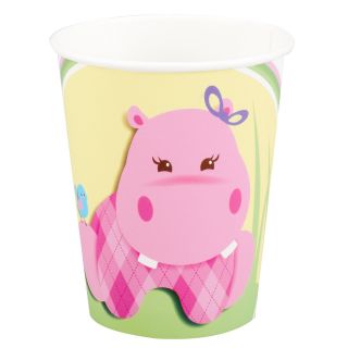 Hippo Pink 9 oz. Paper Cups