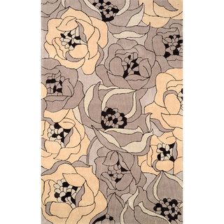 Nuloom Hand tufted Floral Synthetics Cream Rug (8 6 X 11 6)