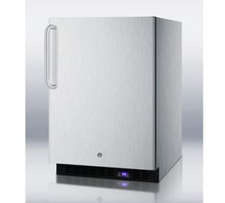 Summit Refrigeration Outdoor Freezer w/ Digital Thermostat, Lock & Sealed Back, Black, 4.9 cu ft