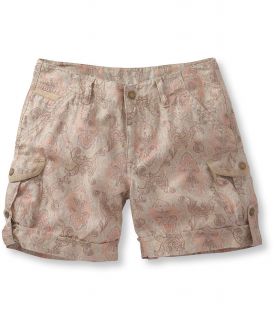 Linen/Tencel Blend Cargo Shorts, Print Misses