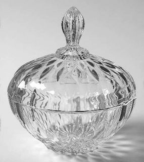 Cristal DArques Durand Bretagne Candy Dish with Lid   Clear, Cut