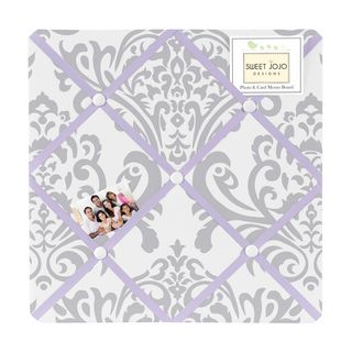 Sweet Jojo Designs Elizabeth Fabric Photo Bulletin Board (Grey/white/lavenderThe digital images we display have the most accurate color possible. However, due to differences in computer monitors, we cannot be responsible for variations in color between th