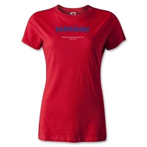 Paraguay FIFA Beach World Cup 2013 Womens T Shirt (Red)
