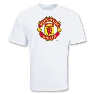 Euro 2012   Manchester United Big Crest Soccer T Shirt (White)