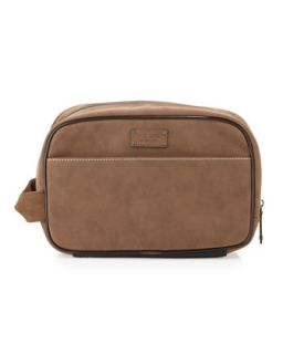 Leather Dopp Kit, Brown