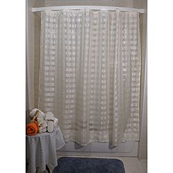 Vision Exchange Sheer Beige Checkered Shower Curtain (Sheer beigeMaterials 100 percent polyesterDimensions 70 inches wide x 72 inches longCare instructions Machine washableUse of a liner is recommended (sold separately)Eyelet holes are only available o