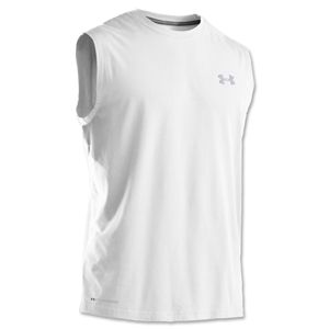 Under Armour Charged Cotton Sleeveless T Shirt (White)